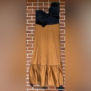 Hutch Strapless Black and Brown Dress
